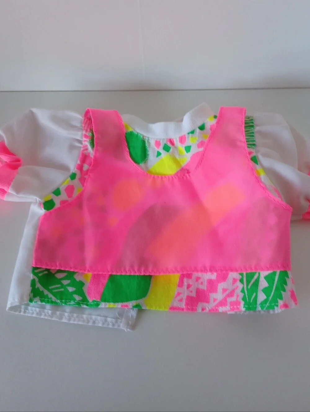 Vintage Doll Unbranded Outfit Shirt And Shorts Pink Multicolor Toy Collectible